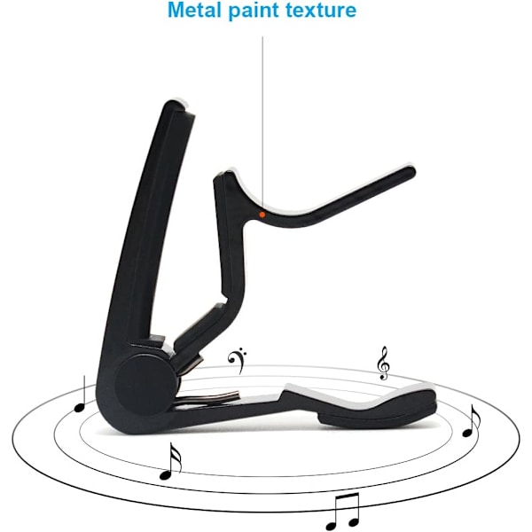 Capo för gitarr, transponera klipp, ukulele transponera klipp, musikaliska instrument