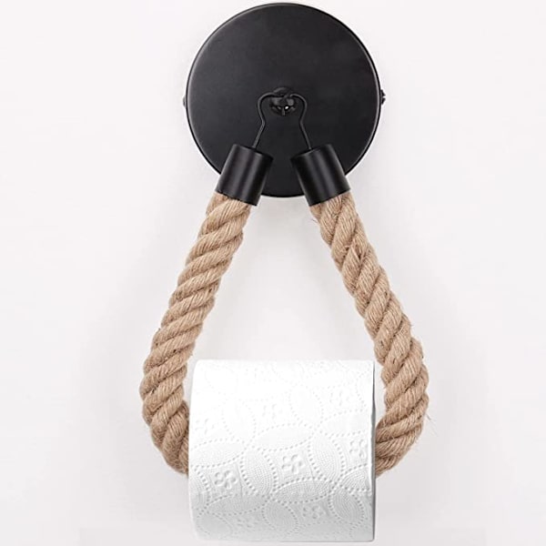 Musta Vintage WC-paperiteline Keittiö Rummunteline Musta To