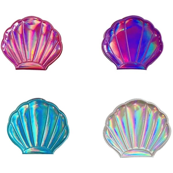 4 Farvet Shell Spejl, Dobbeltsidet Forstørrelse Makeup Spejl