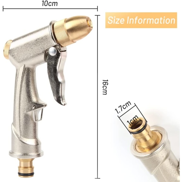 Metal Vandpistol Havepistol til Have, Højtryks Slangepistol,