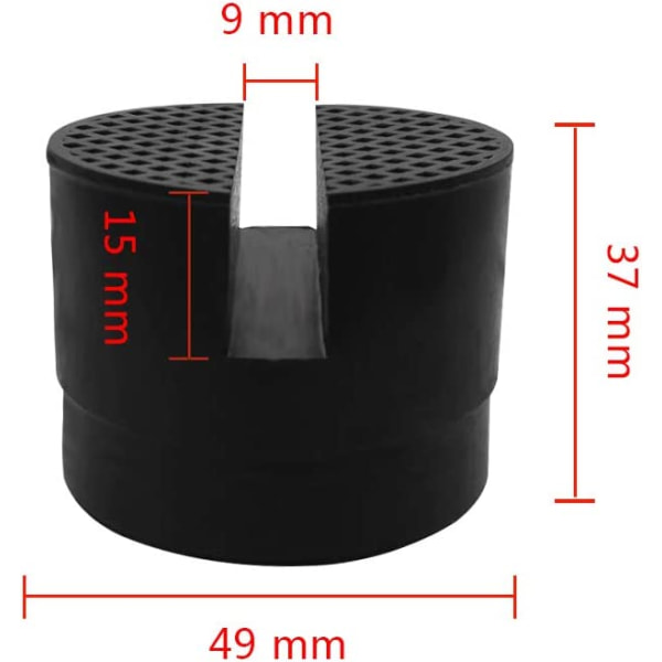 2 stk gummiklosser for jekk - Universal jekkpad for Auto Hydrau