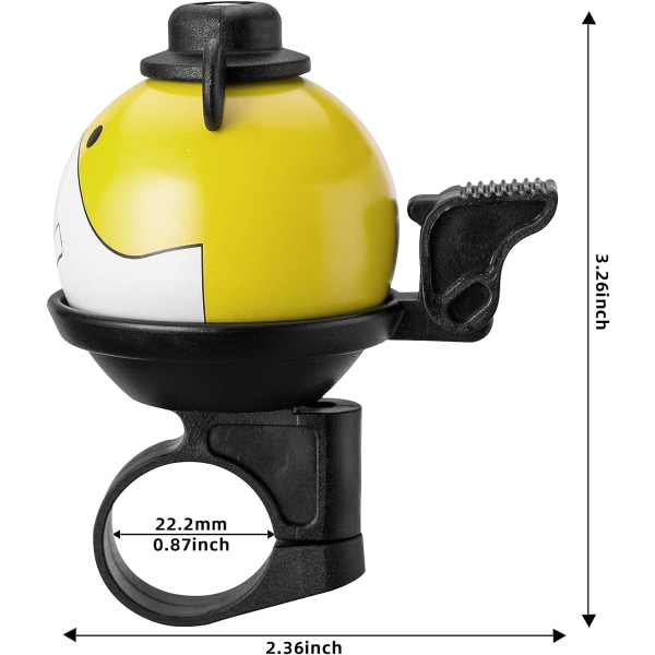 Barncykelklocka 360° roterande cykelklocka tecknad söt B