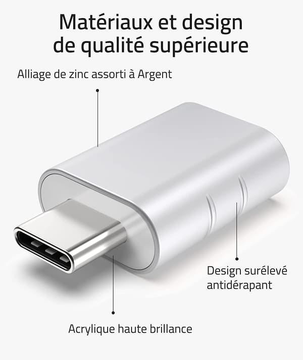 Silver USB C till USB-adapter 2-pack USB C hane till USB3 hona Ada