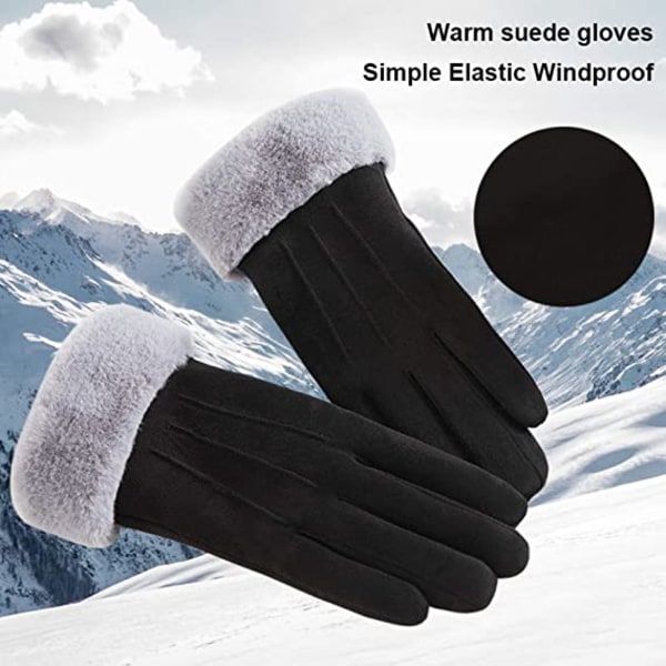 Handsker til damer efterår og vinter touch screen plus fløjl varm su
