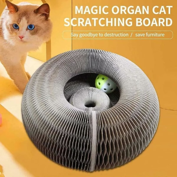 Organ magic katt skrapbräda katt vindspel leksak slipning scr