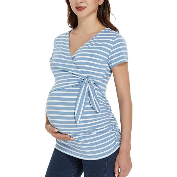 Graviditetstoppe Kort og langærmet V-hals skjorter Dame Comfo
