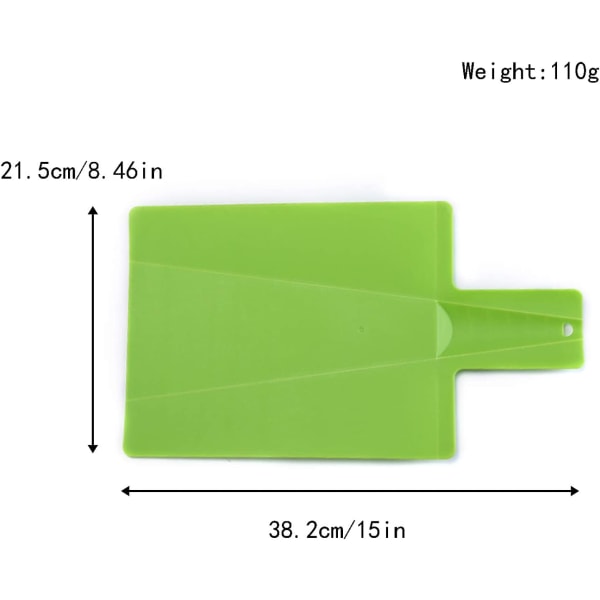 Grön + Röd - Vikbar skärbräda av polypropen av livsmedelskvalitet Sui