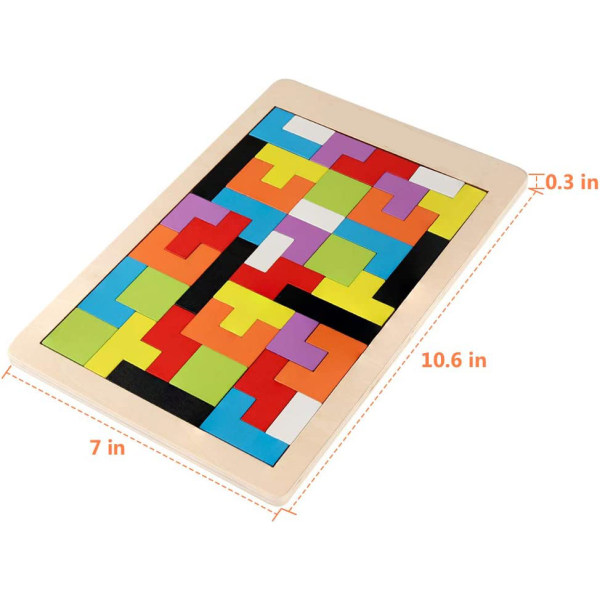 Puinen lohkopalapeli Aivopähkinä Lelu Tangram Palapeli Intelligen