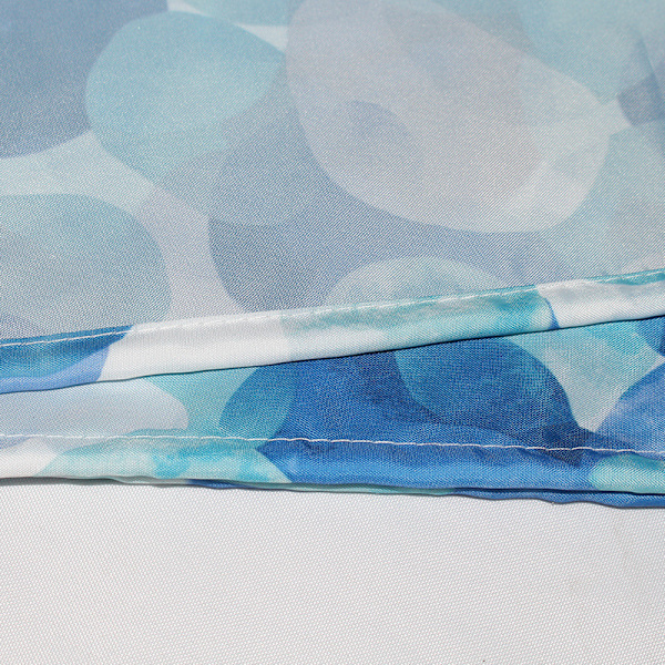 Dusjforheng 80x100 cm (blå kronblader), polyester dusjforheng