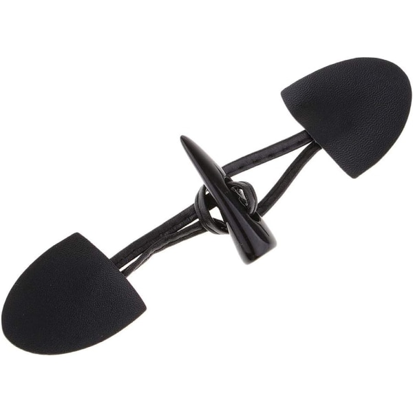 6 par knappar i svart, 16x4cm Toggle Horn Duffle-knappar för B A