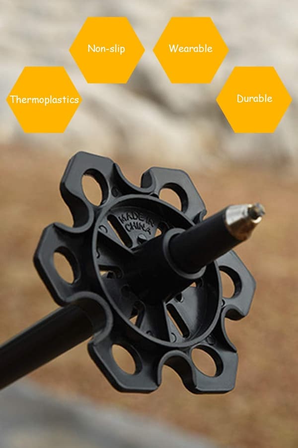 6 stk. Endekapsler (Diameter: 9 cm) for Poles Protector Rubber Tips Rep