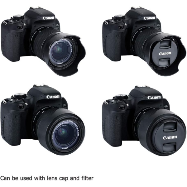 Modlysblænde og UV-filter til Canon EF-S 18-55mm f/3.5-5.6 IS STM R