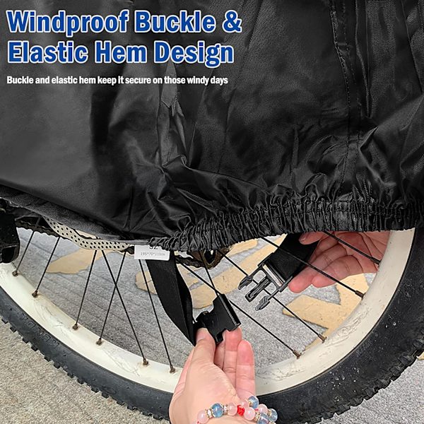 Cykelskydd, cykelskydd för förvaring utomhus - 210D nylon med PU