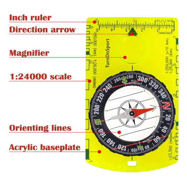 Orienteringskompass Turryggsekk Kompass | Avansert speider