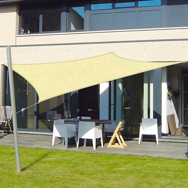 Rektangulär skuggskydd Polyester Vattentät skugga tyg Anti UV