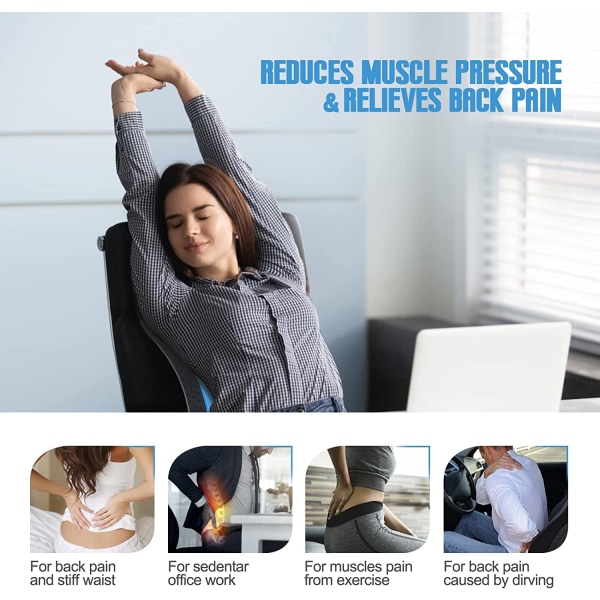 Back Massager Båre, lindrer lænde- og øvre rygsmerter