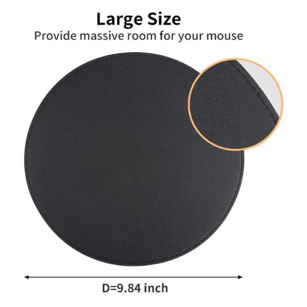 Ensiluokkainen kuvioitu pyöreä hiirimatto - 22 x 22 cm - Valkoinen -  Ommeltu d1e3 | Fyndiq