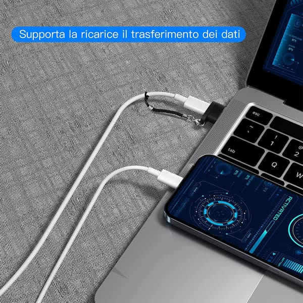 USB C til USB-adapter, USB hann til USB C hunn, svart [2-pakning],