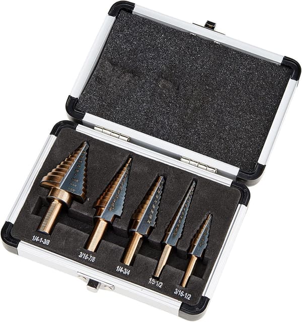 Stegade borr, 5PCS Titanium Stegade borr set, 50 storlekar i 5