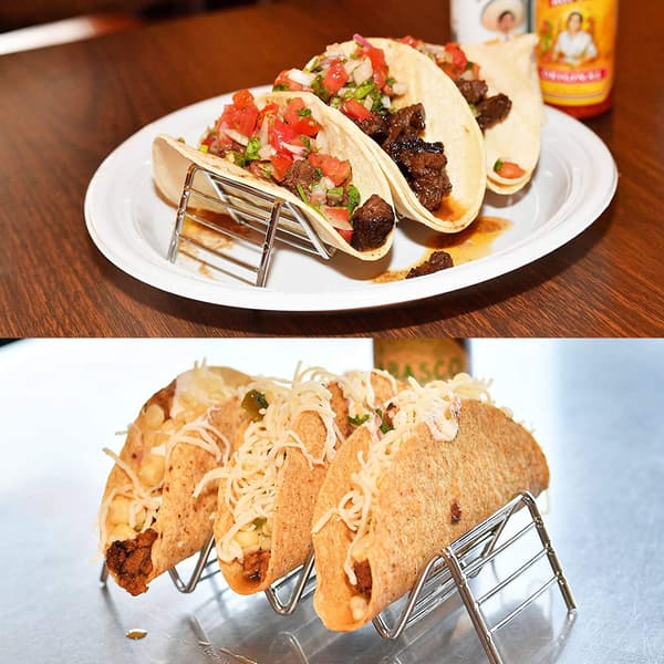 2 rustfrie stål tortillaholdere, rustfrie stål tortilla redskap