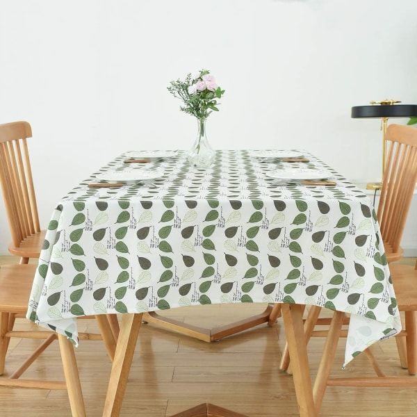Rektangulär bordsduk utomhusbord Resistent bomull fläckfri