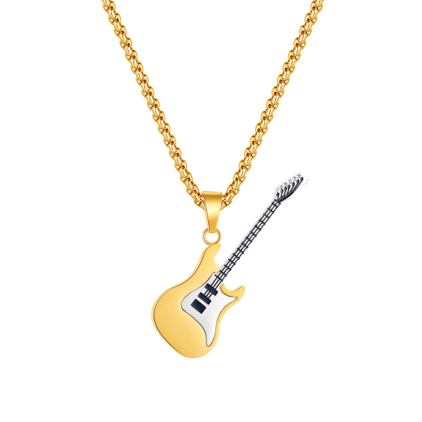 Rustfrit stål guitar vedhæng street classic hipster titani