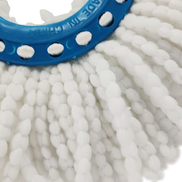 Hvide Clean Twist Disc Mop Udskiftningshoveder, Ideelle til Fliser og