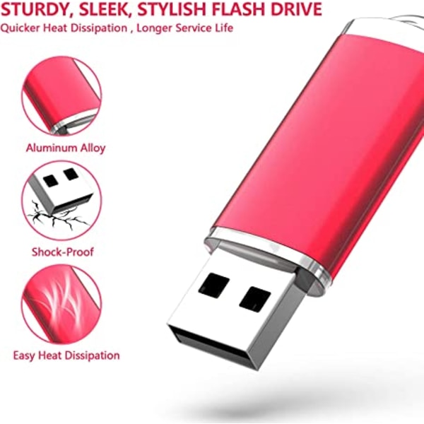 Flash Drive 64 GB USB 2.0 Thumb Drive 64 GB Memory Stick Pen Drive