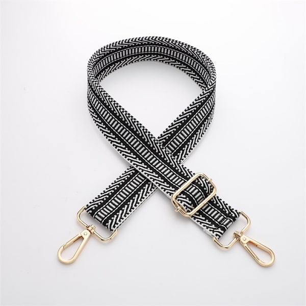 Säädettävä 75-145cm musta kädessä pidettävä olkahihna, lanyardilaukku, kahva, crossbody-laukun hihna, vaihdettava hihna, yksivärinen DIY-tarvike, olkalaukku