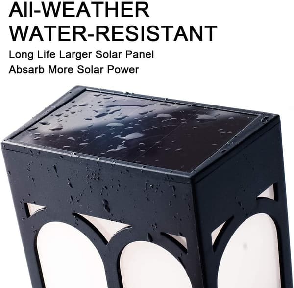 6 stk. solcelledæklys, LED udendørs have dekorative vægmontering