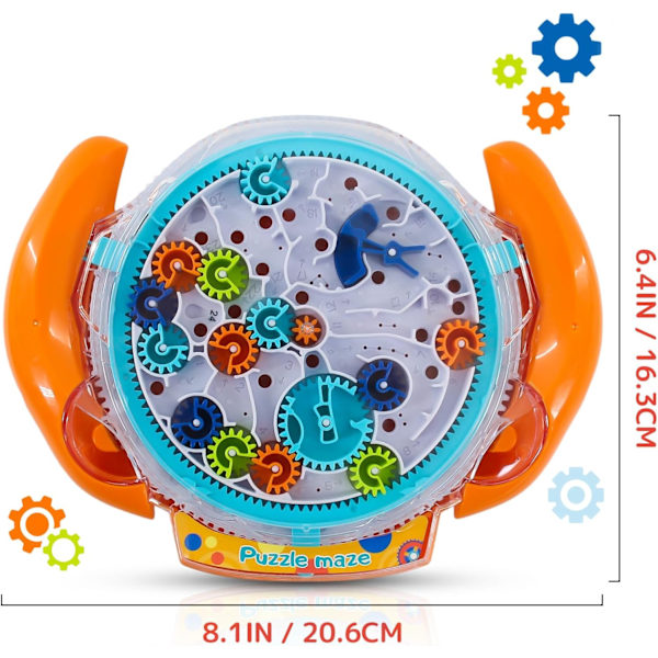 Mind Puzzles til børn i alderen 3-8 år (orange), 3D labyrintpuslespil til børn,