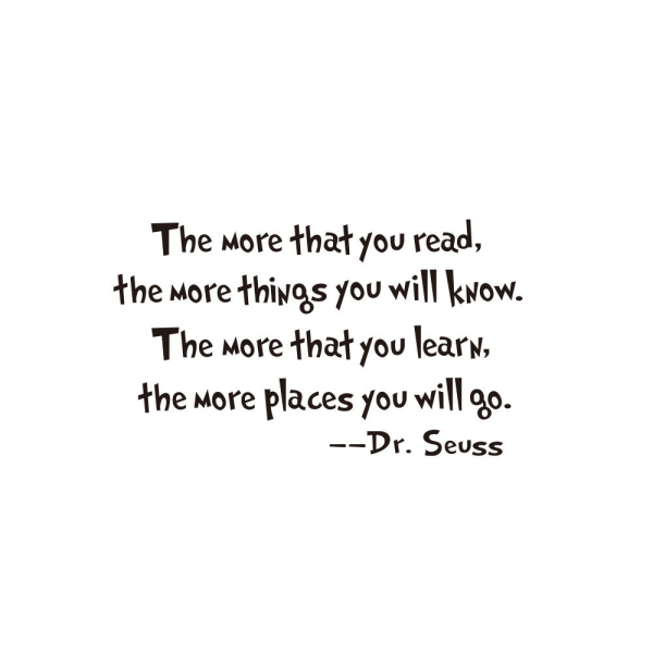 Jo mer du leser, jo flere ting vil du vite - Dr. Seuss Wal
