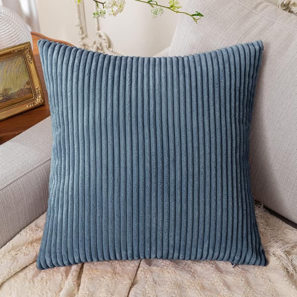 (Blå) Kuddfodral set om 2 sammet kuddfodral 45x45 cm, sladd
