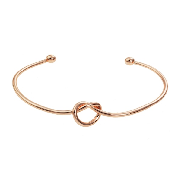 Gullbelagt Forever Love Knot Infinity-armbånd for kvinner |