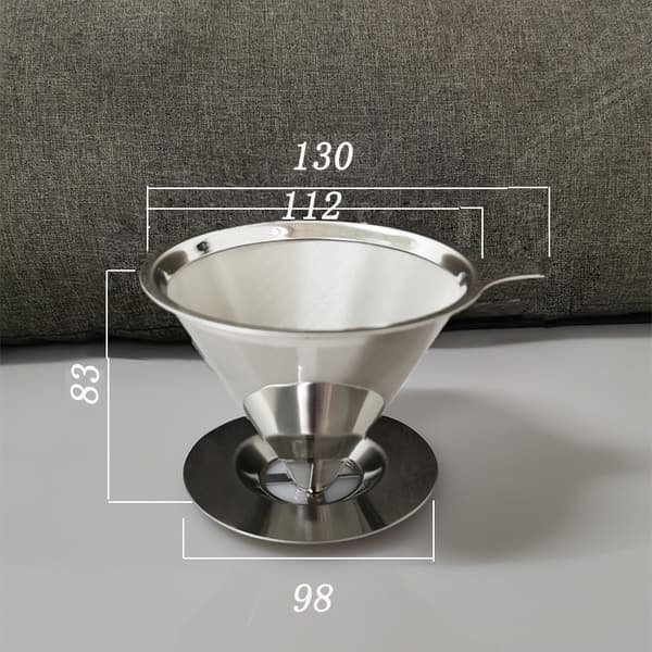 Kaffefilterkop 300 mesh, rustfri stål mesh filterkop (S)