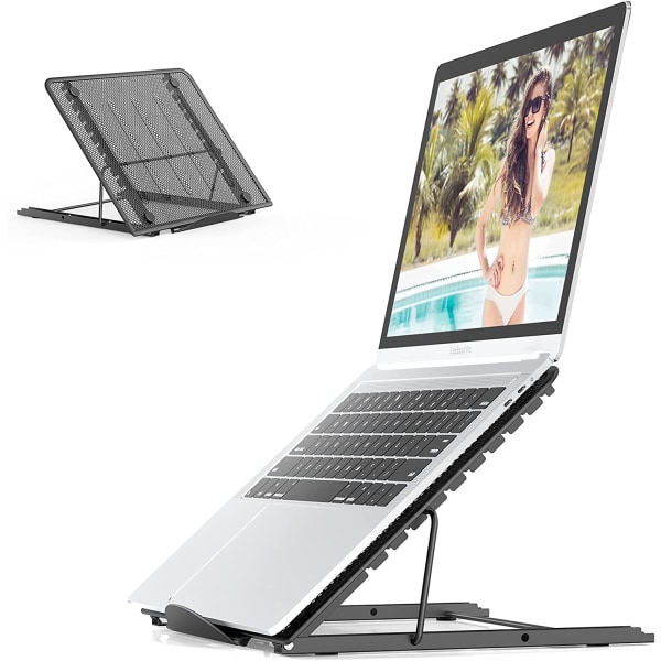 Bærbar computer stand, 24,2*19*19,8cm ventileret bærbar computer stand, bærbar computer stand