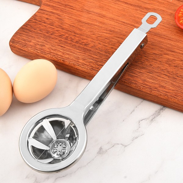 Hand held stainless steel egg cutter kitchen gadget fancy eg