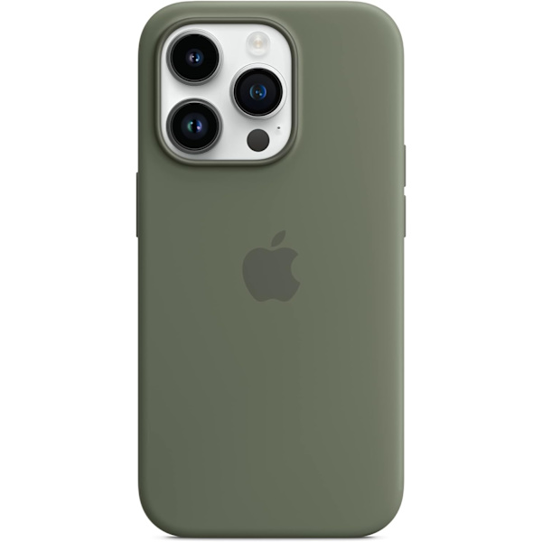 iPhone 14 Pro silikonecover med MagSafe - Oliven