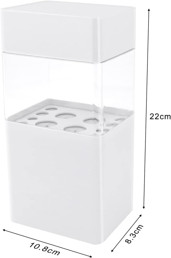 Vit-rosa anti-cover makeup borste, transparent dammsäker make