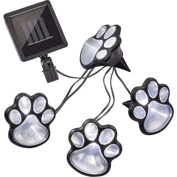 Solar Led String Lights Koiran tassut 4 lediä musta lanka Outdoor Solar