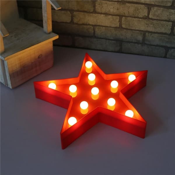 Marquee lys stjerneformet LED plastskilt - opplyst Marquee stjerne