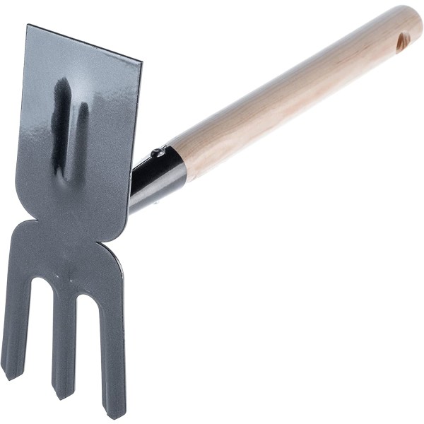 Liten metallspade med robust dobbelthacke kort håndtak for w
