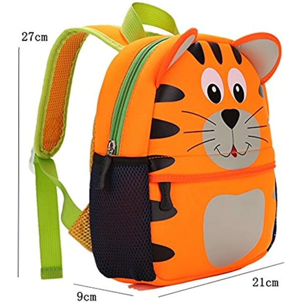 Børne Rygsæk (Tiger), Børnehave Taske, Dyre Design, Til 2-
