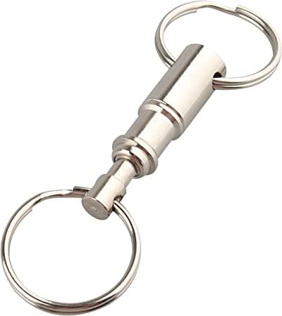 2PCS Dubbla Snabbkoppling Nyckelringar Dubbla Delade Ringar Bälte Bulk Ha