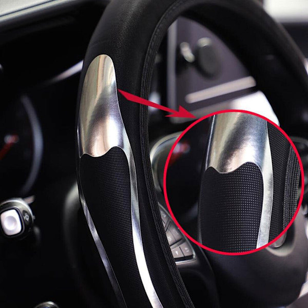 Bilstegshjulsskydd Anti Slip Silver PU Läderskydd 3