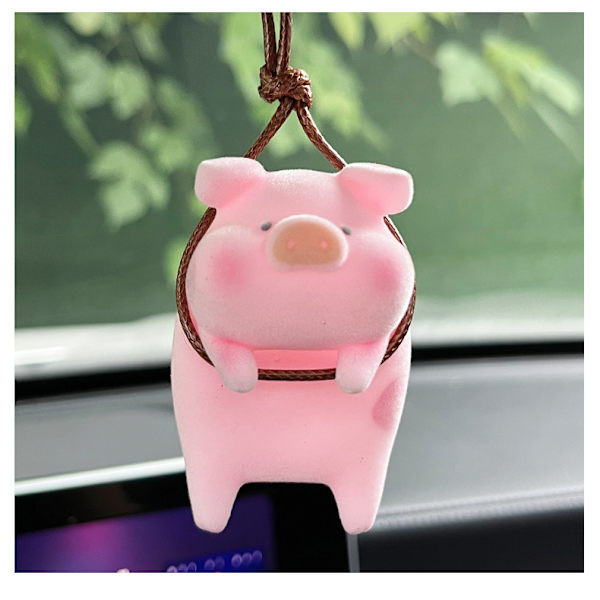 Den rosa grisen, bilhengende ornament bil speilhengende anheng bil