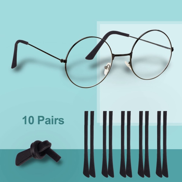 5 par anti-skli silikon solbriller Sokker svart