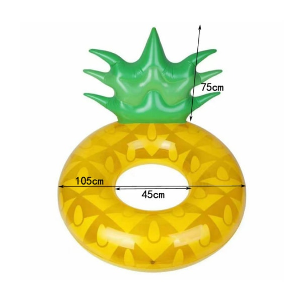 Oppustelig pool flyder voksen svømmeringe stor oppustelig ananas