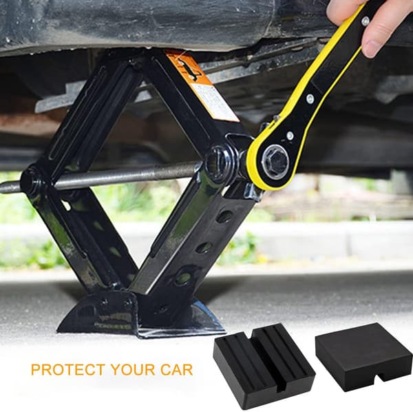2 st Jack Pad Gummi Universal Slitsad Rail Ram Jack Protecto