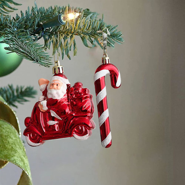 4 stk julepynt, ornamenter til juletræ (Moto